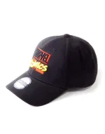 OFFICIAL MARVEL COMICS 3D RETRO LOGO BLACK STRAPBACK BASEBALL CAP