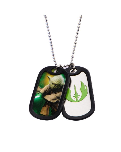 STAR WARS - YODA DOG TAG PENDANT WITH CHAIN NECKLACE
