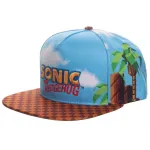 OFFICIAL SONIC THE HEDGEHOG LOGO GAME SCENE ALL OVER PRINT SNAPBACK CAP