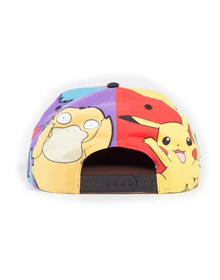 OFFICIAL NINTENDO POKEMON PIKACHU SQUIRTLE GENGAR POP ART ALL OVER PRINT SNAPBACK CAP