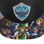 OFFICIAL THE LEGEND OF ZELDA HYLIAN SHIELD/ PRINTED VISOR BLACK SNAPBACK CAP