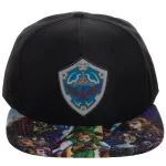 OFFICIAL THE LEGEND OF ZELDA HYLIAN SHIELD/ PRINTED VISOR BLACK SNAPBACK CAP