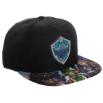 OFFICIAL THE LEGEND OF ZELDA HYLIAN SHIELD/ PRINTED VISOR BLACK SNAPBACK CAP