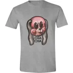 OFFICIAL THE UMBRELLA ACADEMY CHA-CHA FACE MASK GREY T-SHIRT