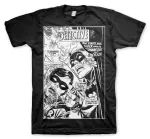 DC COMICS DETECTIVE COMICS BATMAN AND ROBIN DISTRESSED PRINT BLACK T-SHIRT