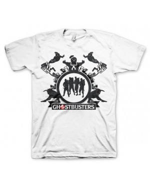 GHOSTBUSTERS GROUP DISTRESSED PRINT WHITET-SHIRT