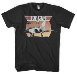 TOP GUN SUNSET F-14A TOMCAT FIGHTER BLACK T-SHIRT