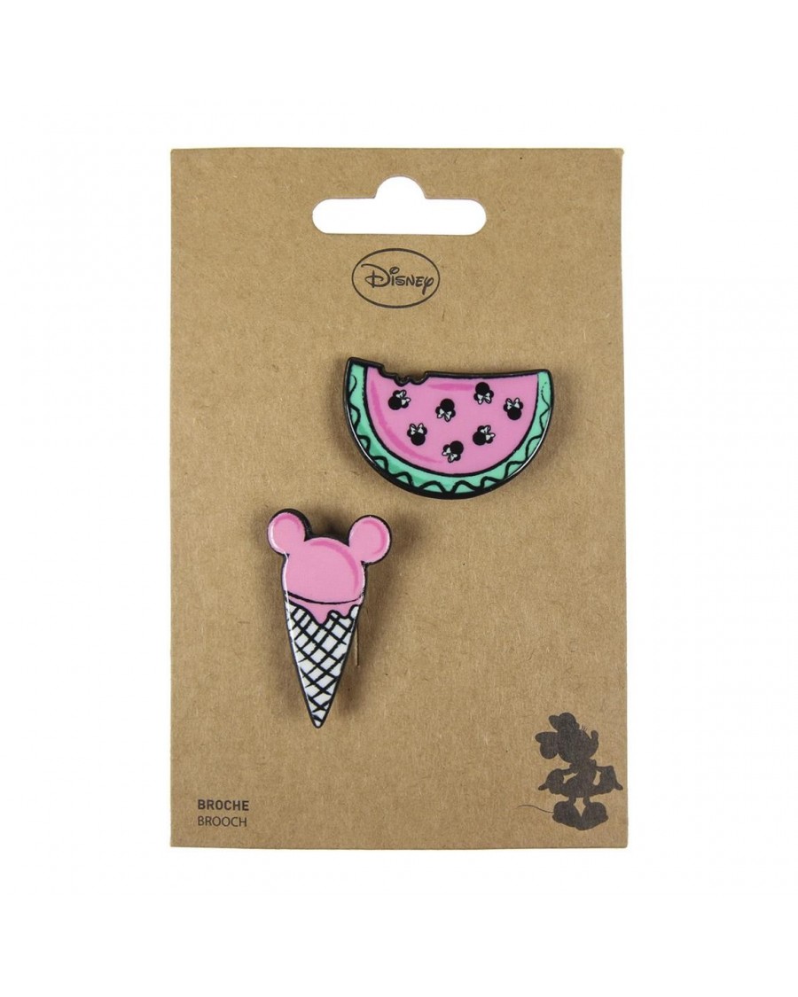 DISNEY MINNIE MOUSE ICE CREAM AND WATERMELON BROUCH BADGE