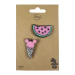 DISNEY MINNIE MOUSE ICE CREAM AND WATERMELON BROUCH BADGE