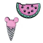 DISNEY MINNIE MOUSE ICE CREAM AND WATERMELON BROUCH BADGE