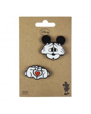 DISNEY MICKEY MOUSE IN LOVE BROUCH BADGE