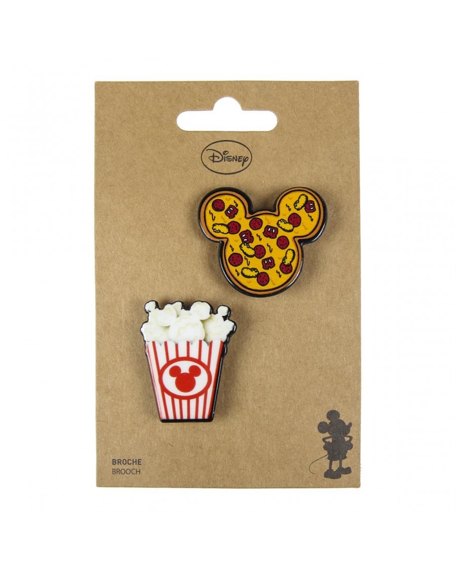 DISNEY MICKEY MOUSE CHUNK FOOD BROUCH BADGE