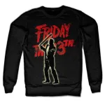 FRIDAY THE 13TH JASON VOORHEES MACHETE BLACK SWEATSHIRT JUMPER