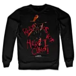 A NIGHTMARE ON ELM STREET FREDDY KRUEGER 'READY OR NOT.. HERE I COME' BLACK SWEATSHIRT JUMPER