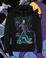 HE-MAN AND THE MASTERS OF THE UNIVERSE SKELETOR - BAD TO THE BONE BLACK PULLOVER HOODY JUMPER