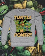 TEENAGE MUTANT NINJA TURTLES TURTLE POWER GREY SWEATSHIRT JUMPER