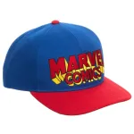 MARVEL COMICS 3D LOGO BLUE SNAPBACK BASEBALL CAP