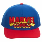 MARVEL COMICS 3D LOGO BLUE SNAPBACK BASEBALL CAP