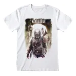 STAR WARS THE MANDALORIAN DIN DJARIN TROOPER HEADS WHITE T-SHIRT