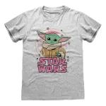 STAR WARS THE MANDALORIAN BABY YODA THE CHILD STARS GREY T-SHIRT