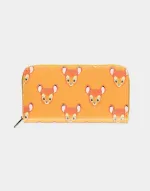 DISNEY BAMBI FACES TILED PRINT BROWN CLUTCH COIN PURSE