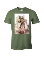 STAR WARS BOBA FETT MANDALORIAN ARMOUR KHAKI T-SHIRT