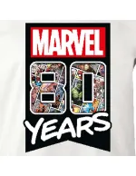 MARVEL COMICS 80 YEARS LIMITED EDITION PRINT WHITE T-SHIRT