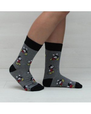 OFFICIAL DISNEY MICKEY MOUSE GREY PAIR OF NOVELTY SOCKS