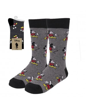 OFFICIAL DISNEY MICKEY MOUSE GREY PAIR OF NOVELTY SOCKS