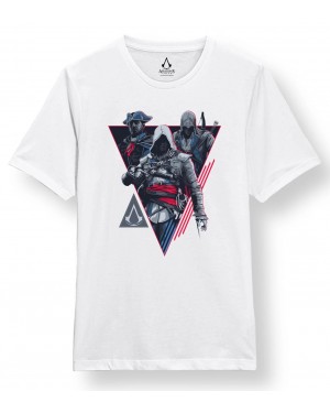 OFFICIAL ASSASSIN'S CREED LEGACY CONNOR, HAYTHAM & EDWARD KENWAY WHITE T-SHIRT