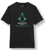 OFFICIAL ASSASSIN'S CREED VALHALLA LOGO PRINT BLACK T-SHIRT