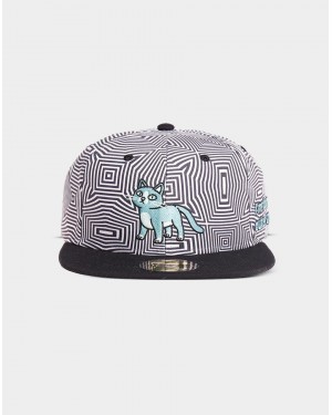 OFFICIAL RICK AND MORTY SPACE CAT WHITE SNAPBACK CAP