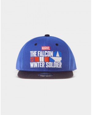 MARVEL COMICS THE FALCON AND THE WINTER SOLDIER LOGO BLUE SNAPBACK CAP