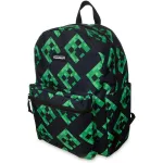 MICROSOFT MINECRAFT CREEPER TILED PRINT BLACK BACKPACK BAG