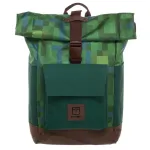 MICROSOFT MINECRAFT EXPLORER BLOCK PRINT ROLLTOP BACKPACK BAG