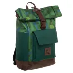 MICROSOFT MINECRAFT EXPLORER BLOCK PRINT ROLLTOP BACKPACK BAG