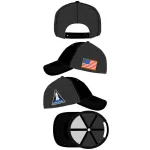 NASA MEATBALL LOGO SPACE SHUTTLE PATCHES BLACK TRUCKER SNAPBACK CAP