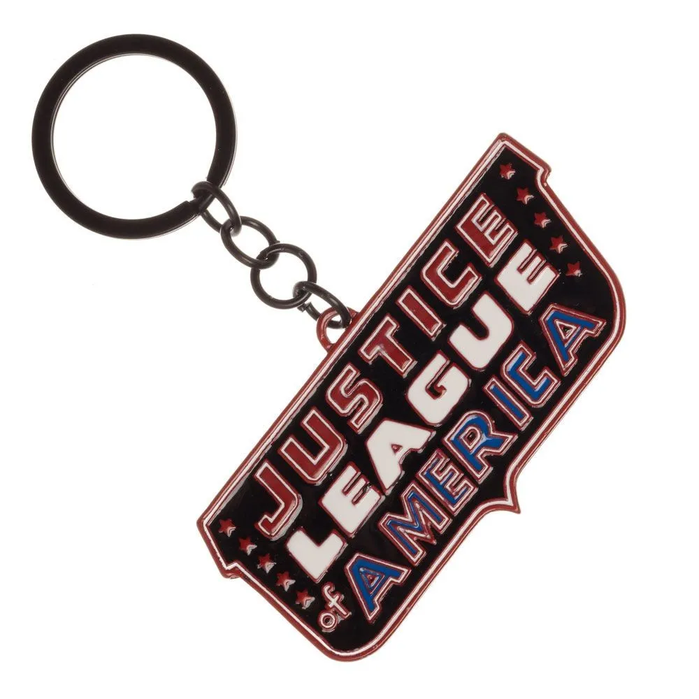 DC COMICS JUSTICE LEAGUE OF AMERICA JLA LOGO METAL KEYRING