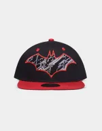 DC COMICS BATMAN DARK KNIGHT PRINTED BAT SYMBOL BLACK SNAPBACK CAP