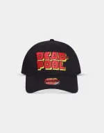 MARVEL COMICS DEADPOOL TEXT LOGO BLACK SNAPBACK BASEBALL CAP