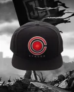 DC COMICS - JUSTICE LEAGUE CYBORG SYMBOL BLACK SNAPBACK CAP