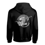 ALIEN USCM BUG STOMPER FRONT & BACK PRINT BLACK ZIP HOODIE JUMPER