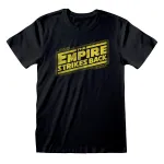 STAR WARS THE EMPIRE STRIKES BACK LOGO DISTRESSED PRINT BLACK T-SHIRT