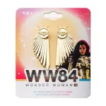 DC COMICS WONDER WOMAN 84 GOLDEN ARMOR STAINLESS STEEL STUD EARRINGS