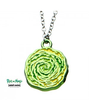 RICK AND MORTY PORTAL SPINNING PENDANT NECKLACE