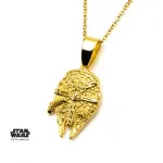 STAR WARS MILLENIUM FALCON GOLD PENDANT NECKLACE