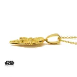 STAR WARS MILLENIUM FALCON GOLD PENDANT NECKLACE