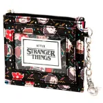 NETFLIX STRANGER THINGS 8BIT CHARACTERS BLACK ID CARD HOLDER