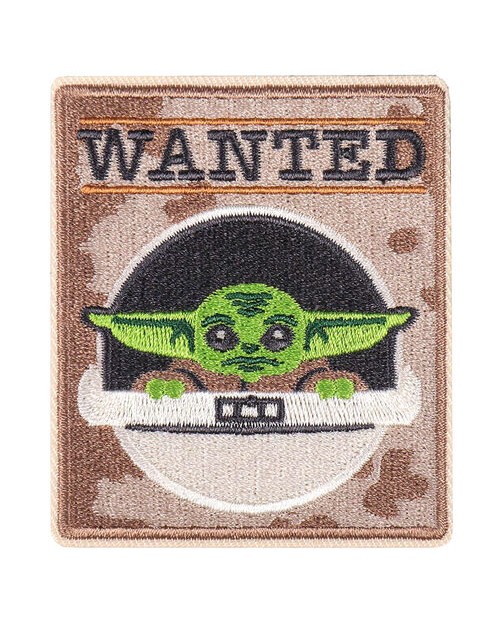 OFFICIAL STAR WARS THE MANDALORIAN WANTED BABY YODA/ THE CHILD IRON ON PATCH