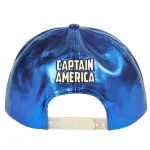 MARVEL COMICS CAPTAIN AMERICA'S FACE BLUE PU SNAPBACK CAP [KIDS]